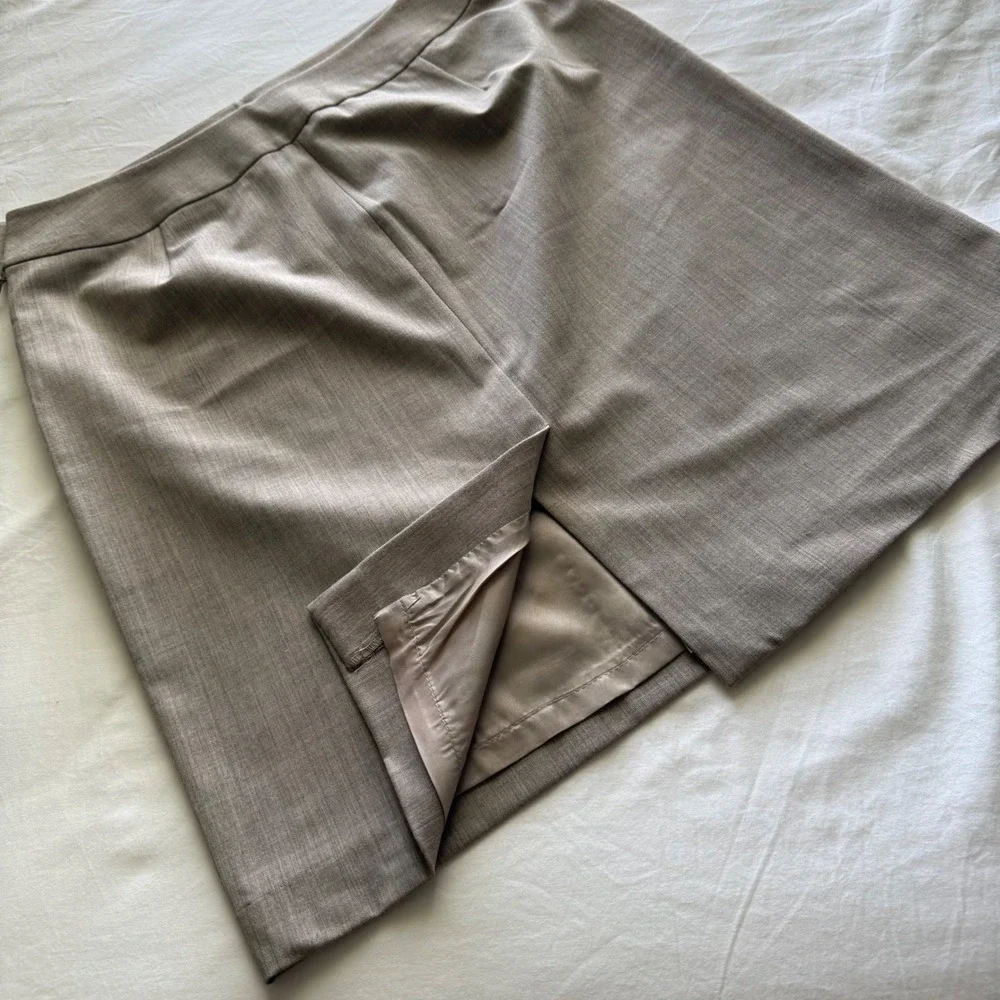 Ann Taylor Pencil Skirt 12 Professional Office Siren Quiet‎ Luxury Neutral